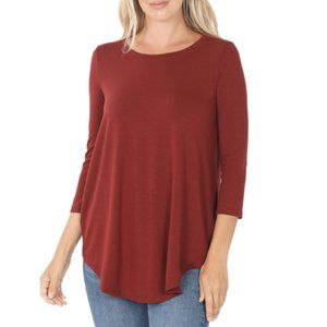 Fired Brick (Rust) 3/4 Sleeve Shirt